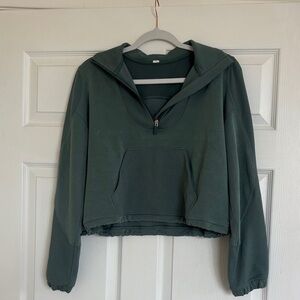 Lululemon Women’s Green Quarter-Zip Scuba Top